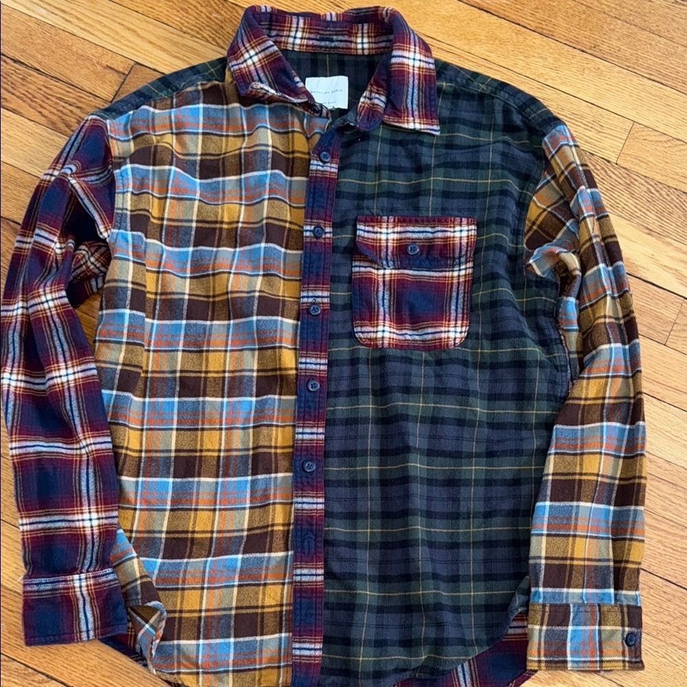 American Eagle Men's Multicolor Plaid Shirt